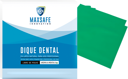 5x5 MaxSafe Dique dental Verde Delgado Menta