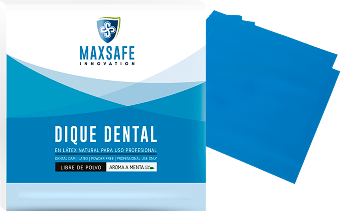 6x6 MaxSafe Dique dental Azul Medio Menta