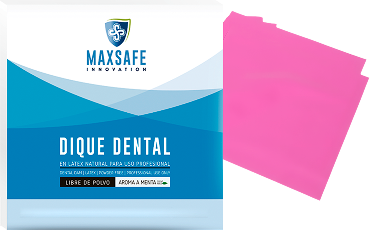 6x6 MaxSafe Dique dental Rosa Medio Hierbabuena
