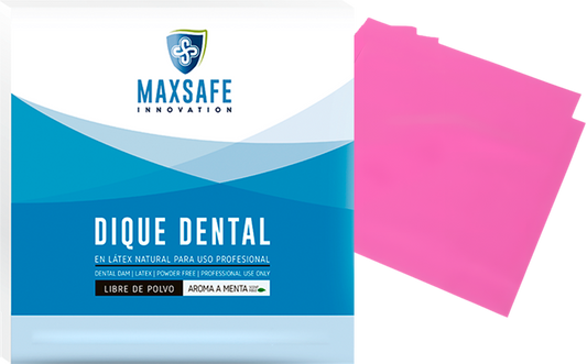 6x6 MaxSafe Dique dental Rosa Medio Hierbabuena