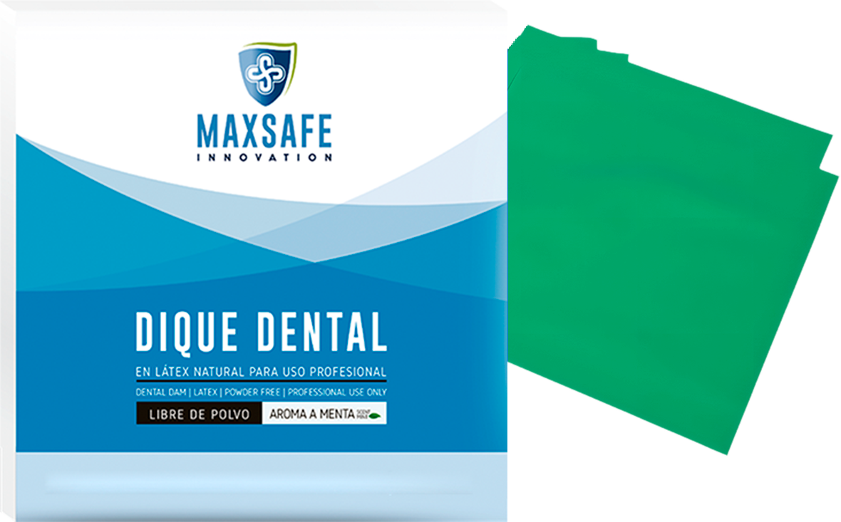 6x6 MaxSafe Dique dental Verde Medio Menta