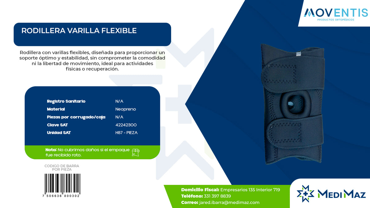 RODILLERA VARILLA FLEXIBLE
