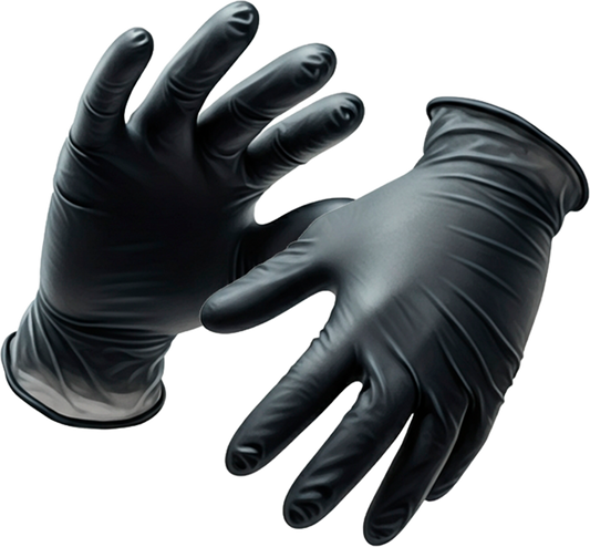 Guantes Nitrilo Libre en Polvo Negro