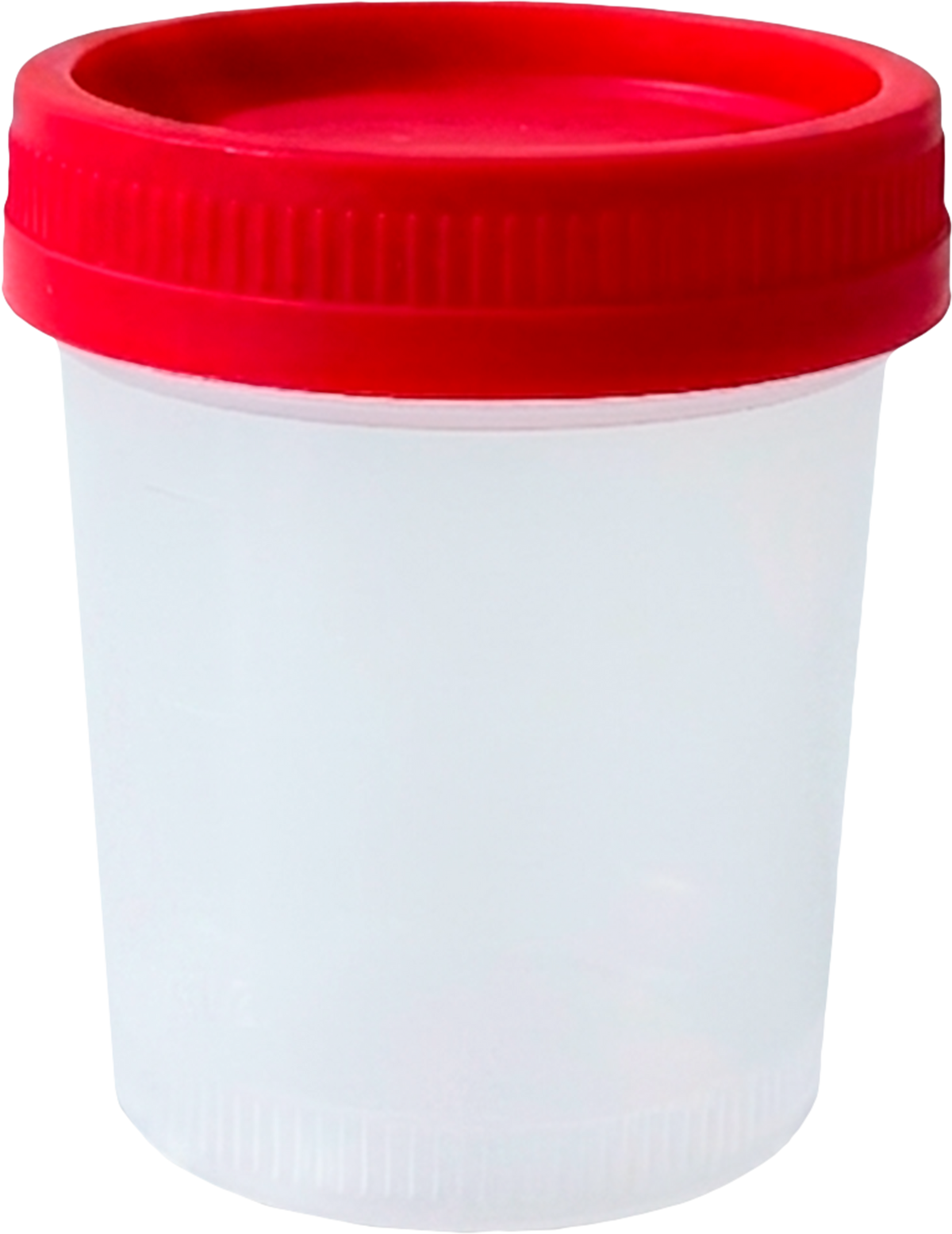 Vaso Recolector 100 ml Estéril Premium — Tapa Roja