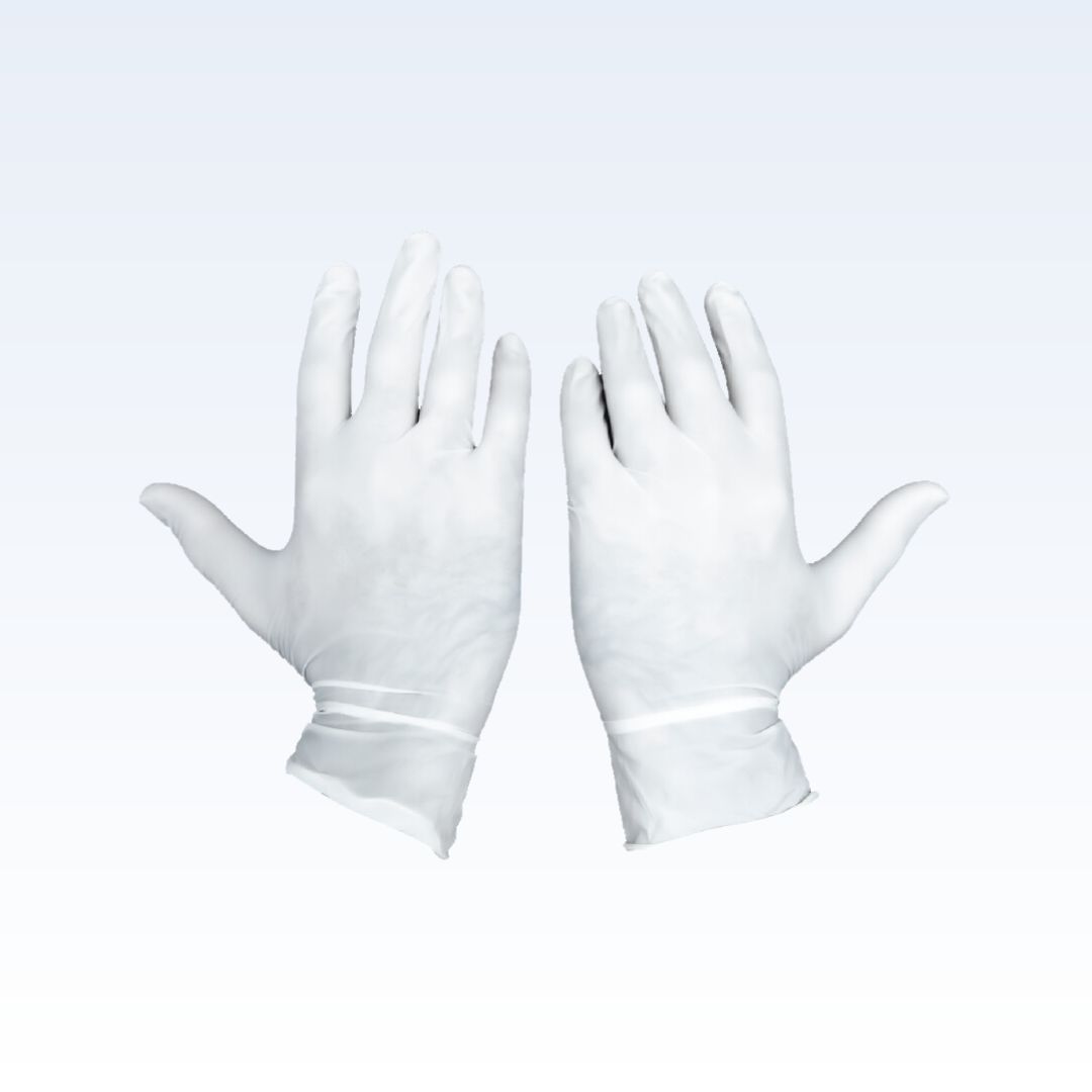 Guantes de látex liso bajo en polvo
